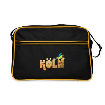 köln karneval e 37 - Retro Tasche - Schwarz/Gold - Vorne