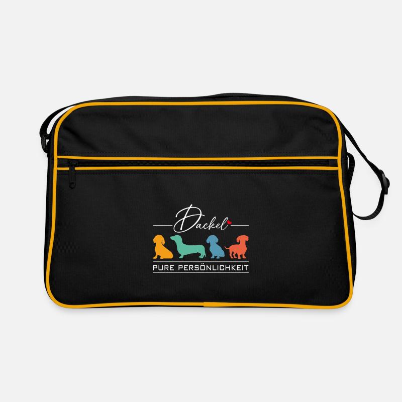 Dackel reine Persönlichkeit - ich liebe Dackel Retro Tasche
