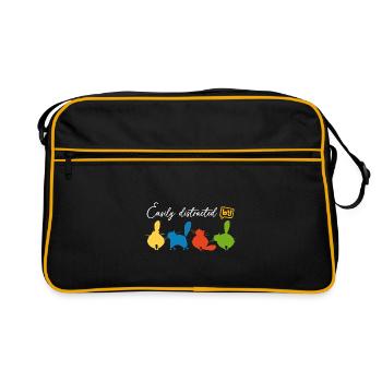 Je suis fou de chats, de chats domestiques, de chats sauvages - Sac Retro - noir/or - Devant