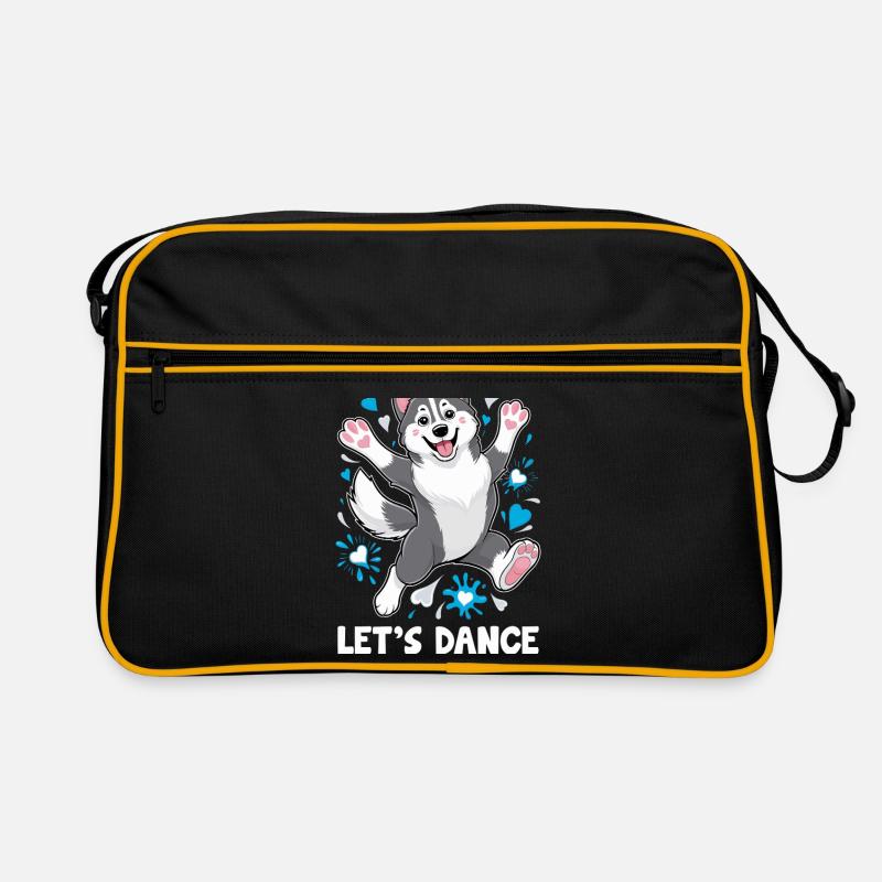 Ein Husky Dancing Let's Dance For Dancing Dancer Retro Tasche