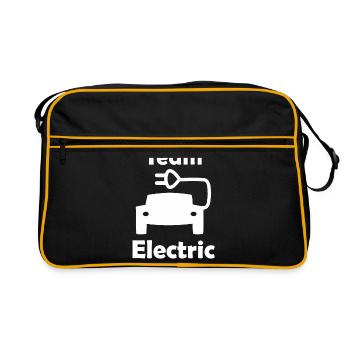Team Electric - Retro Tasche - Schwarz/Gold - Vorne