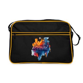 Dortmund - Retro Tasche - Schwarz/Gold - Vorne