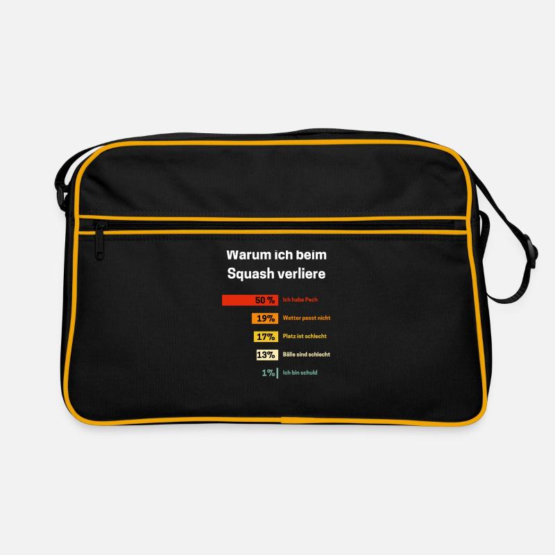 Warum ich beim Squash verliere Squash Spruch Retro Tasche