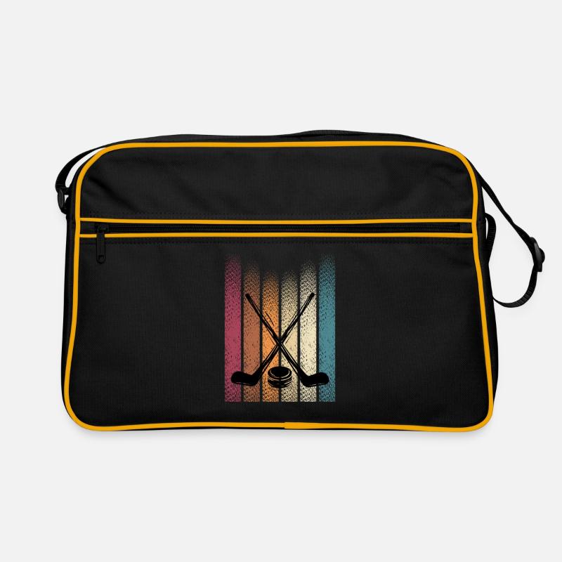 Retro Eishockey - Retro Tasche - Schwarz/Gold