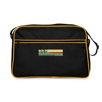 Retro Vintage Berlin Treptow-Köpenick - Retro Tasche - Schwarz/Gold - Vorne
