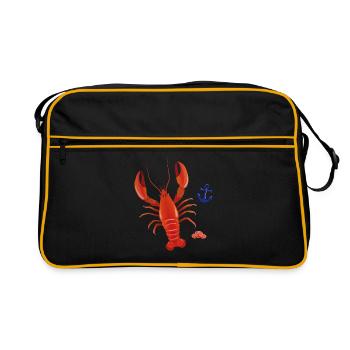 Ancres et palourdes de homard - Sac Retro - noir/or - Devant