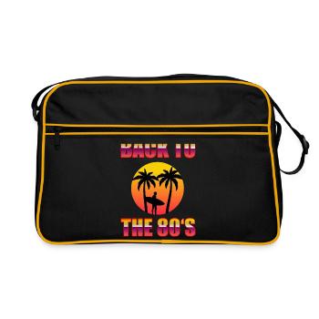 Surfing Back to the 80s - Retro Tasche - Schwarz/Gold - Vorne