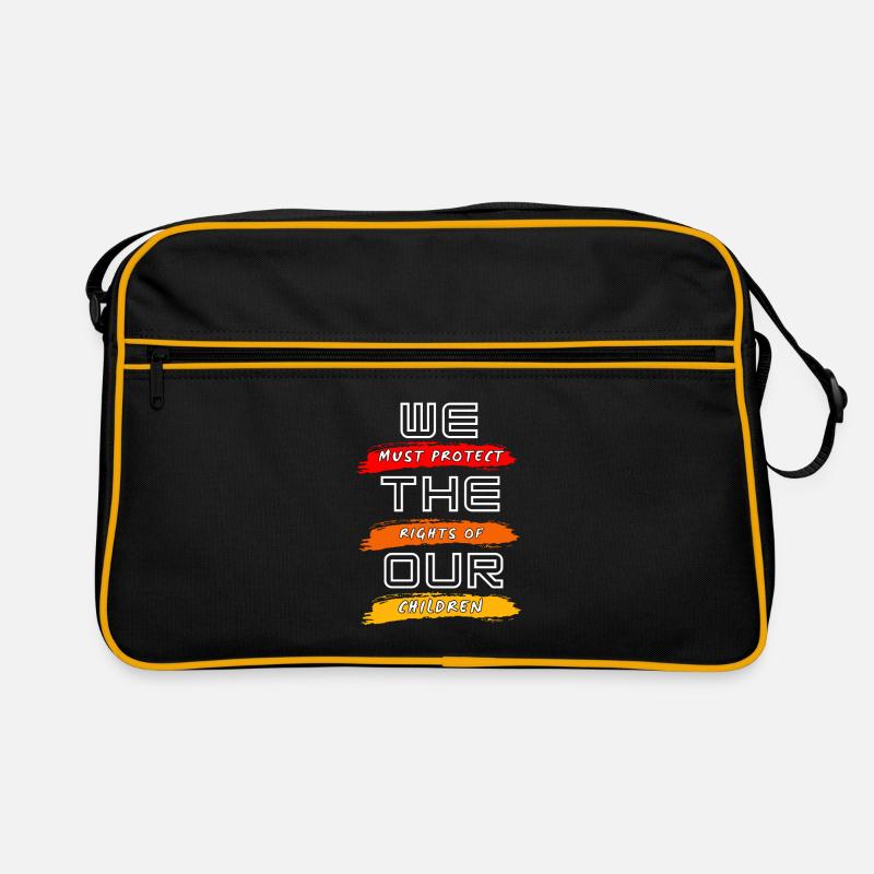 Nous devons protéger les droits de nos enfants Sac Retro
