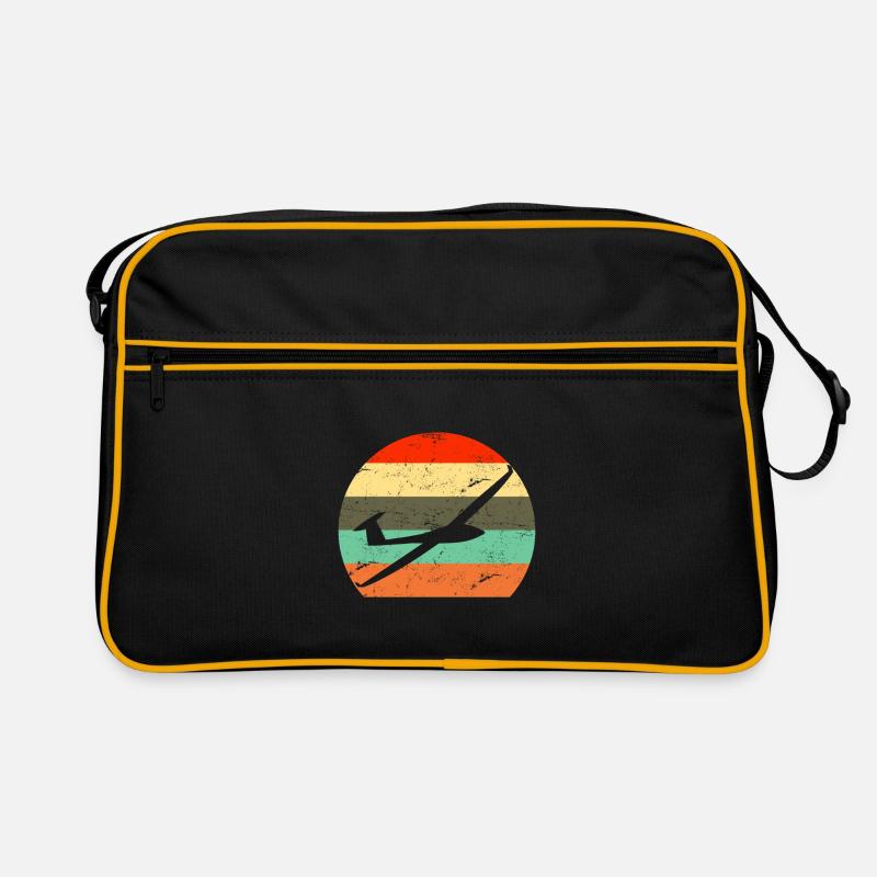 Cadeau de vol de planeur rétro - Sac Retro - noir/or