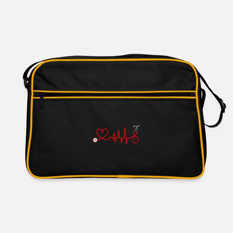 Stethoskop Herz Frequenz Arzt Retro Tasche