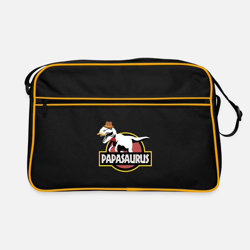 Papasaurus papa dinosaurs Retro Bag