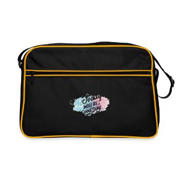 Aujourd'hui sera une bonne journée - Sac Retro - noir/or - Devant