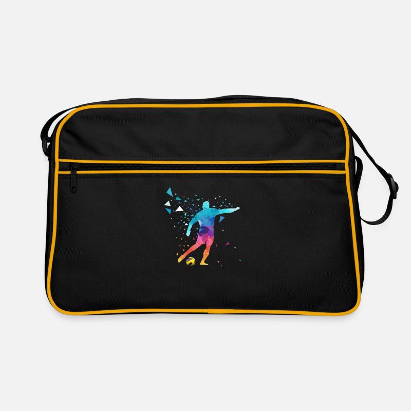 Soccer player - Retro Bag - black/gold