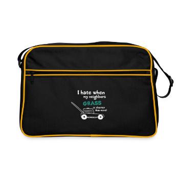 Mow the grass - Retro Bag - black/gold - Front