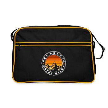 Stay brave wild - Retro Bag - black/gold - Front