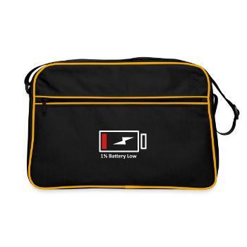 Low Battery - Retro Bag - black/gold - Front