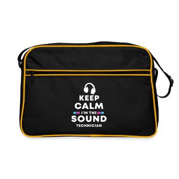 Sound engineer - Retro Bag - black/gold - Front