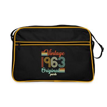 Vintage 1963 Original - Retro Tasche - Schwarz/Gold - Vorne
