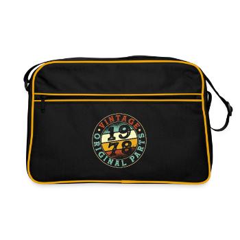 Vintage 1978 Parts - Retro Tasche - Schwarz/Gold - Vorne