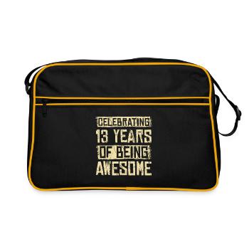 13 years awesome - Retro Bag - black/gold - Front