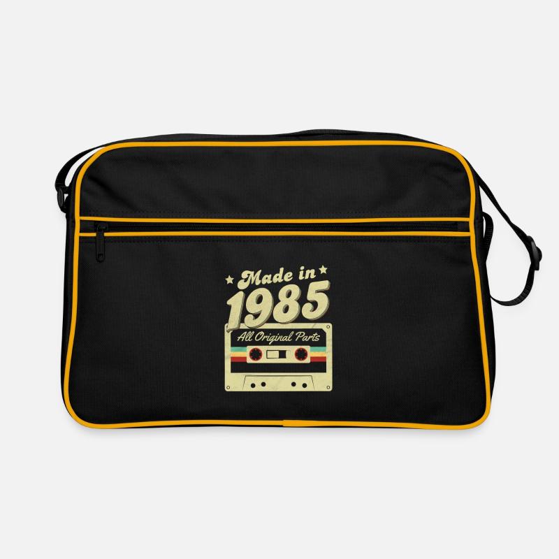 Made in 1985 - Retro Tasche - Schwarz/Gold