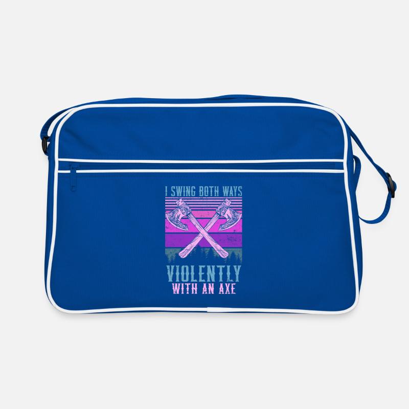 Swing Both Ways Violently With An Axe Retro Tasche