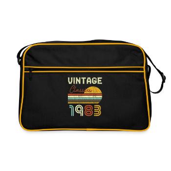 Vintage Classics 1983 - Retro Tasche - Schwarz/Gold - Vorne
