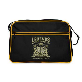 Legends Were Born In 1953 - Retro Tasche - Schwarz/Gold - Vorne