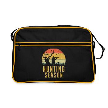 Saison de chasse Grand-père Chasse au cerf - Sac Retro - noir/or - Devant