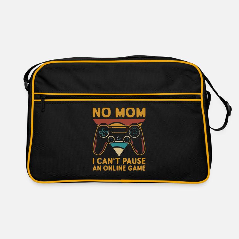 No Mom I Can't Pause An Online Game Retro Tasche