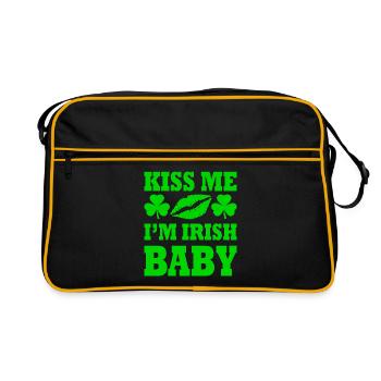 kiss me im irish baby - Sac Retro - noir/or - Devant