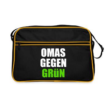 Omas gegen grün - Retro Tasche - Schwarz/Gold - Vorne
