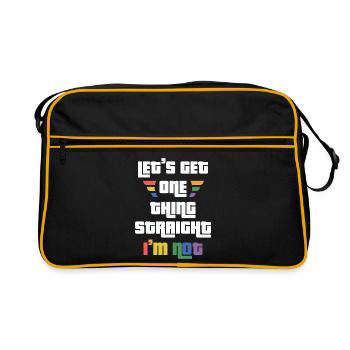 LGBTQ Pride Month - Let's Get One Thing Straight. - Retro Bag - black/gold - Front