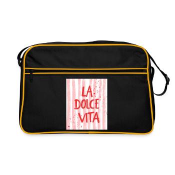 La Dolce Vita - la douceur de vivre - Sac Retro - noir/or - Devant