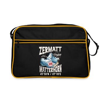 Zermatt rock climbing 3 - Retro Bag - black/gold - Front