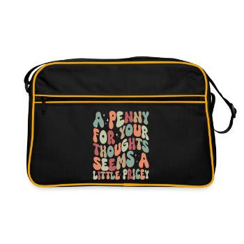A Penny For Your Thoughts - Retro Bag - black/gold - Front