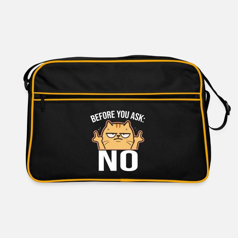Before You Ask: No Mittelfinger Retro Tasche