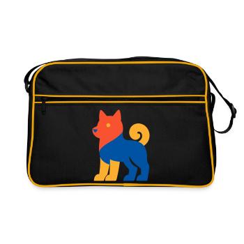 Pop Art Dog - Retro Bag - black/gold - Front