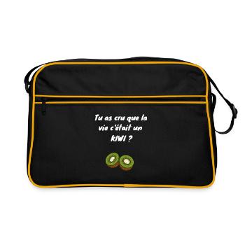 Did you think life was a kiwi? - Retro Bag - black/gold - Front