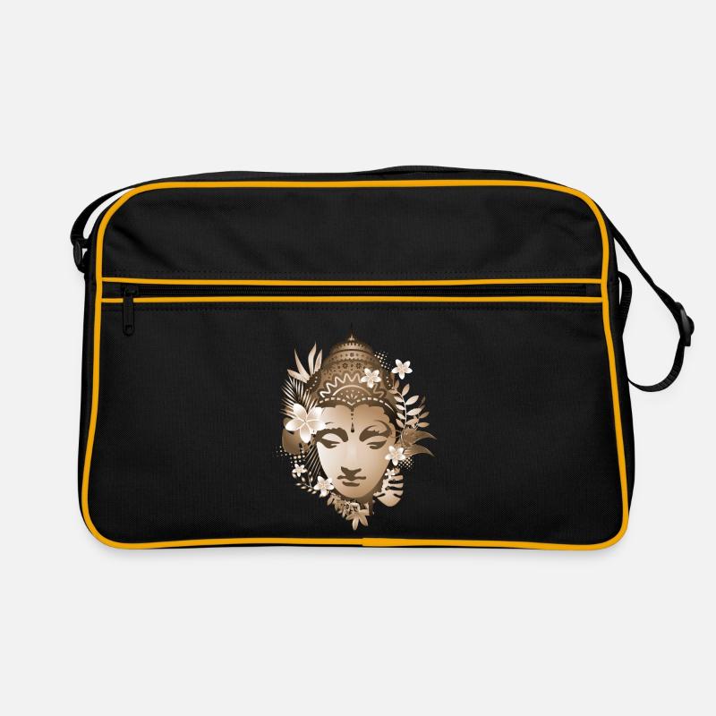 Harmonious Buddha with floral ornaments Retro Bag