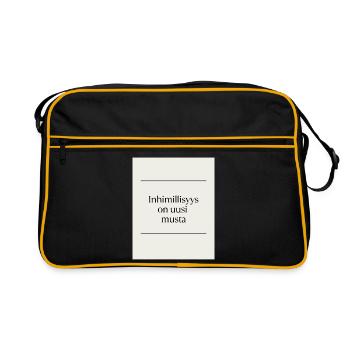 Inhimillisys est le nouveau noir - Sac Retro - noir/or - Devant