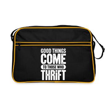 Good Things Come to Those Who Thirst - Retro Bag - black/gold - Front