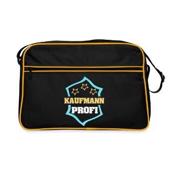 Arbeit Kaufmann - Retro Tasche - Schwarz/Gold - Vorne