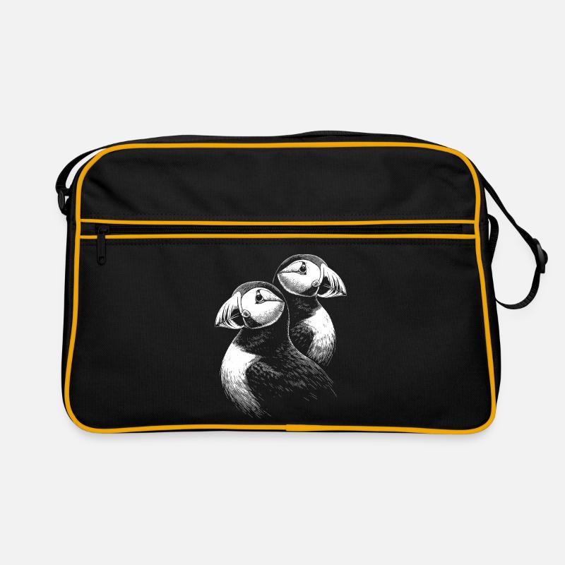 Macareux - Sac Retro - noir/or
