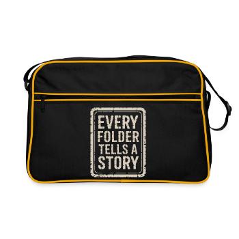 Every Folder Tells a Story - Retro Bag - black/gold - Front
