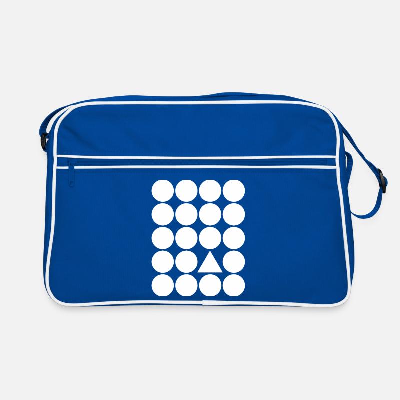 Geometric Grid Triangle Accent Retro Bag