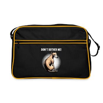 Ne me dérange pas, Whippet Greyhound Propriétaire de Whippet - Sac Retro - noir/or - Devant