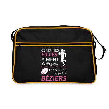 Certaines Filles Aiment Le Rugby Les Vraies Sup... - Sac Retro - noir/or - Devant