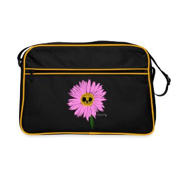 Pink Daisy - Retro Tasche - Schwarz/Gold - Vorne