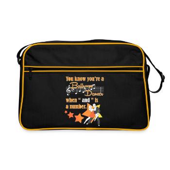 Walzer Paartanz - Retro Tasche - Schwarz/Gold - Vorne